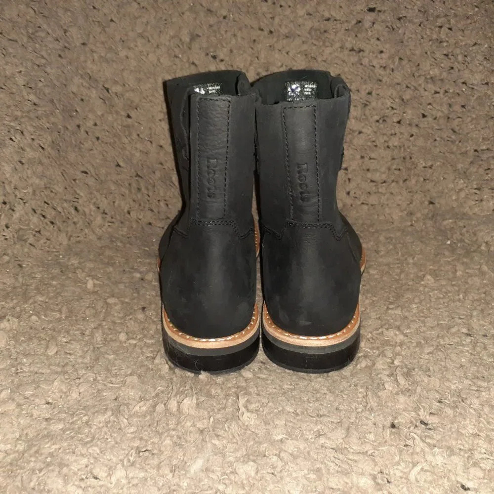 ROOTS-Canada-Black Nubuck Leather-THE SHORTY BOOT- Size 7-NEW/NO BOX - Picture 5 of 7
